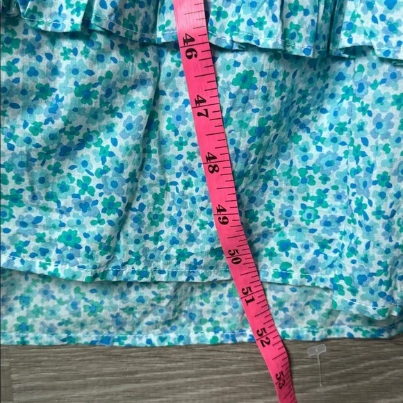 Tuckernuck Pink City Prints Ocean Ditsy Isabel V Neck Dress Large